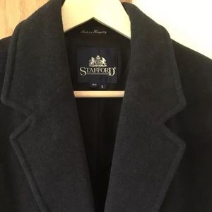 Stafford 40S Mens Gray Overcoat Wool